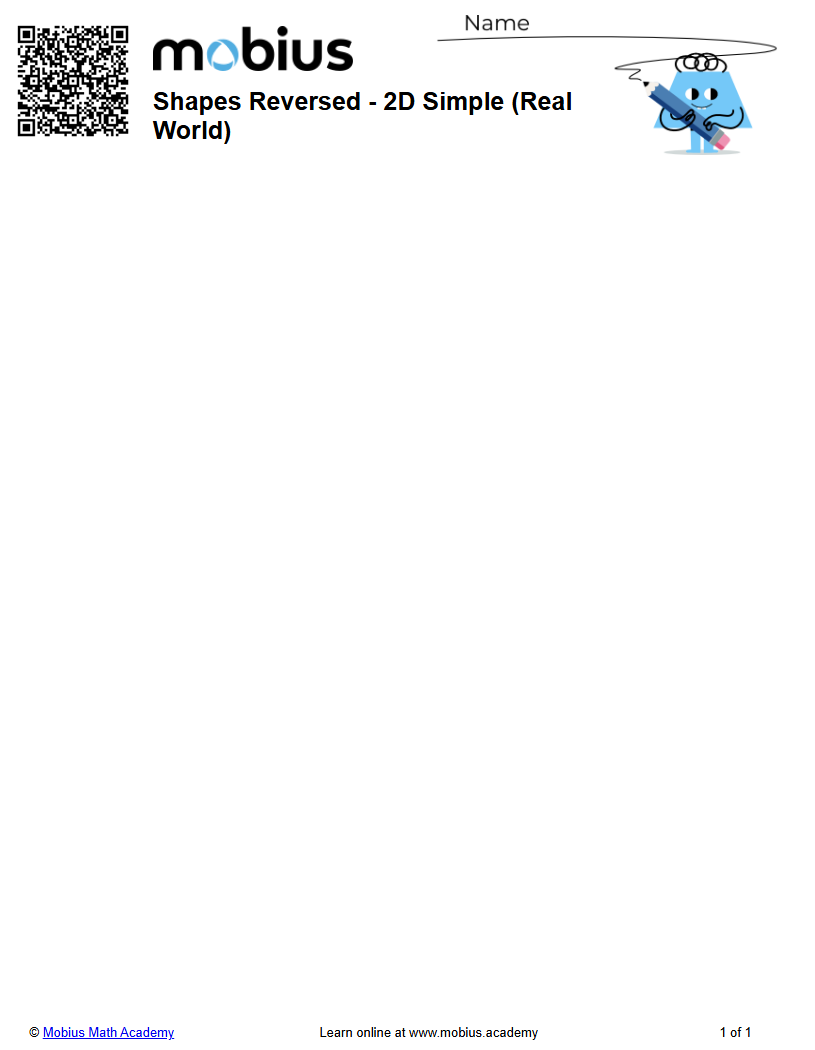Level 2 | Shapes and Angles | Grades 0-2 Math Worksheets - Mobius Math ...