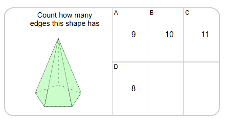3D Shapes - Count Edges (Level 1) - Mobius Math Academy