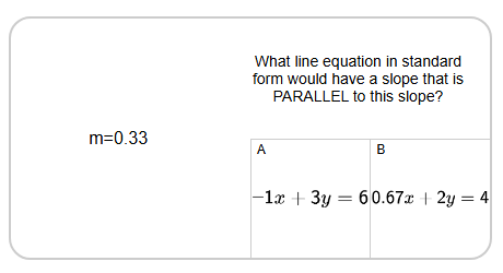 Slope - Find Parallel - Decimal Slope to Standard Form (Level 1 ...