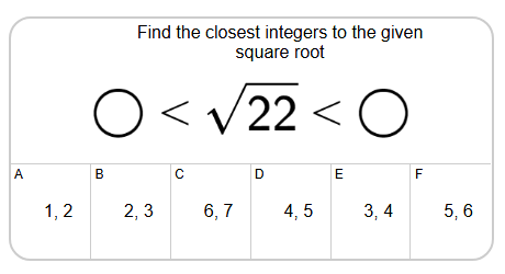 Square Roots Approximating Between Integers | Level 1 | Grades 6-9 Math ...