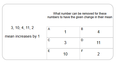 Statistics - Mean Change with Value Removed (Level 5) - Mobius Math Academy