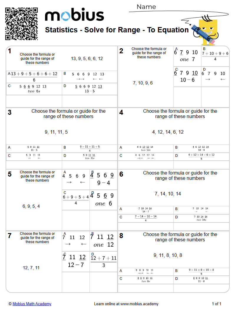 Solve for Range - To Equation (Level 2) | Statistics | Grade 6 Math ...