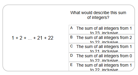 Sums - Series of Integers 1 to N - Addition to Text (Level 1) - Mobius ...