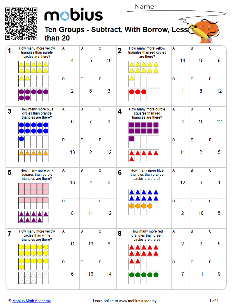 Level 1 | Addition and Subtraction | Grades 2-4 Math Worksheets ...