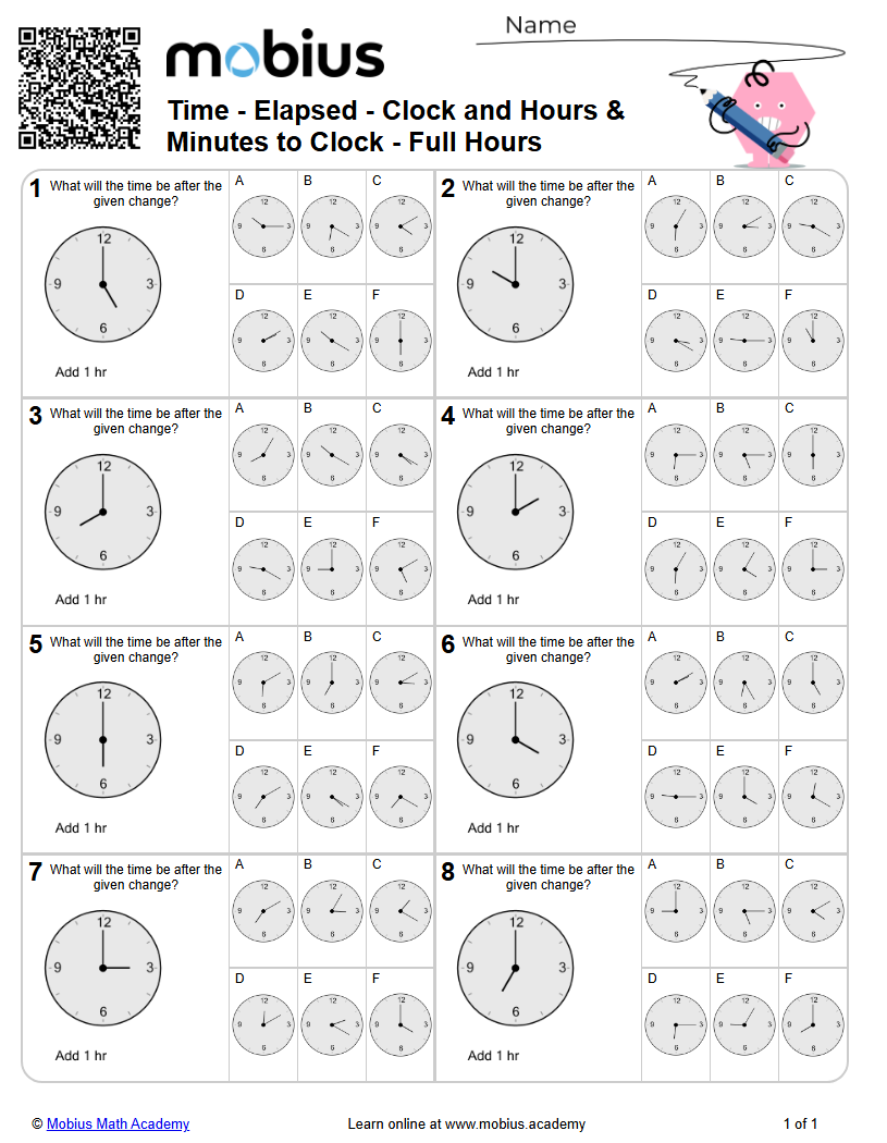 Elapsed - Clock and Hours & Minutes to Clock - Full Hours (Level 1 ...