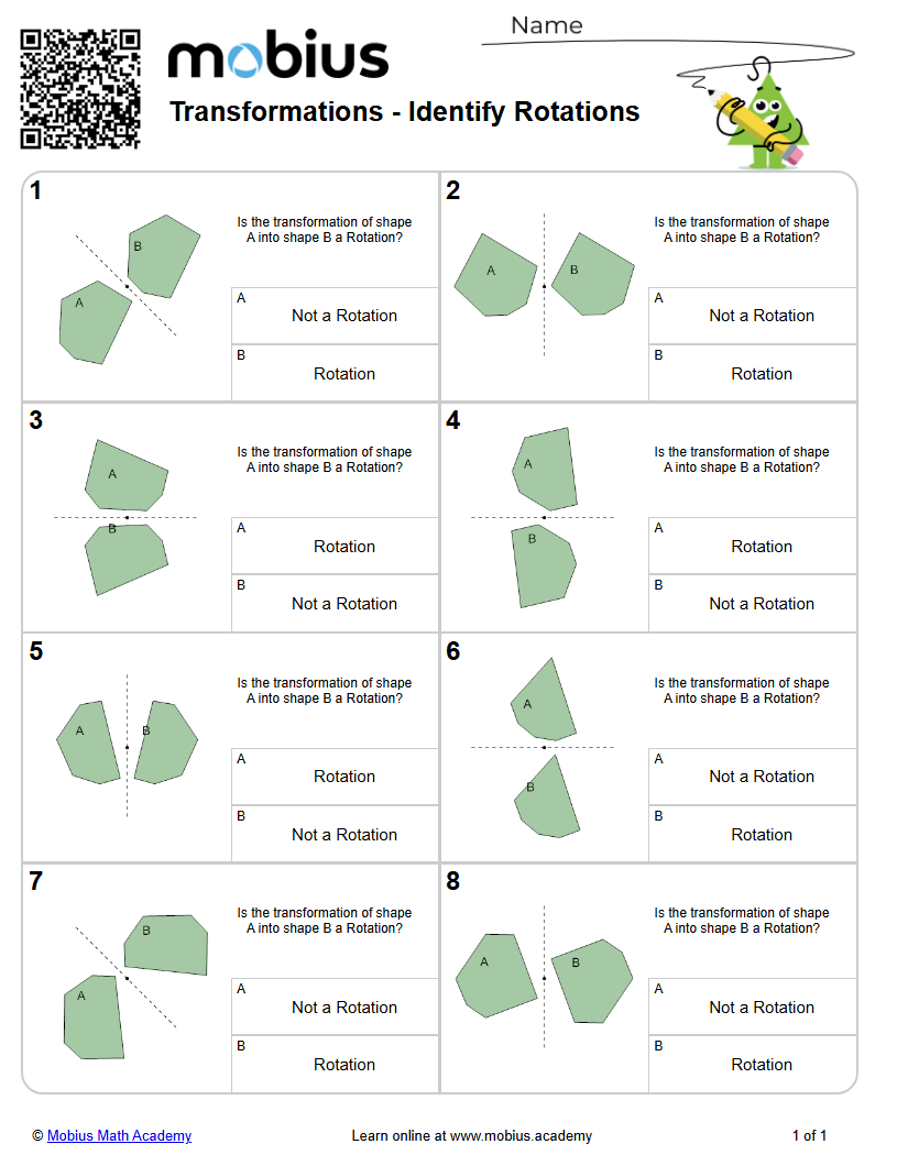 Level 1 | Geometry 2D | Grades 4-5 Math Worksheets - Mobius Math Academy