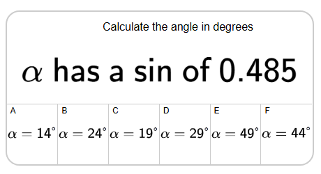 Trigonometry - Calculating Angles from Ratios (Words) (Level 1 ...