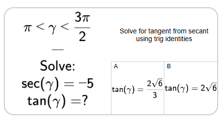 Trigonometry Identities - Pythagorean Problem Sec to Tan (without ...