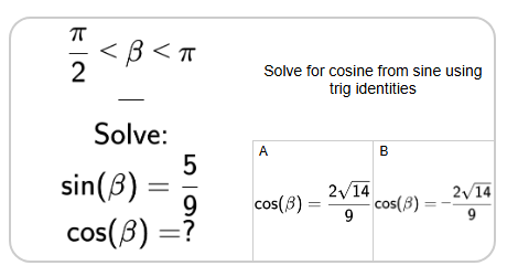 Trigonometry Identities - Pythagorean Problem Sin to Cos (without ...