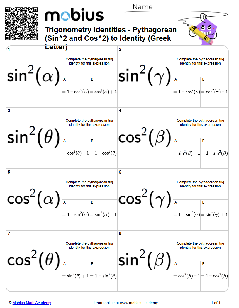 Trigonometry Identities - Pythagorean (Sin^2 and Cos^2) to Identity ...