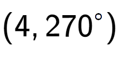 A LaTex expression showing (4, 270 to the power of \ circ)