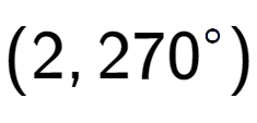 A LaTex expression showing (2, 270 to the power of \ circ)