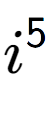 A LaTex expression showing i to the power of 5
