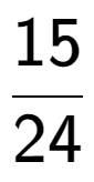 A LaTex expression showing 15 over 24