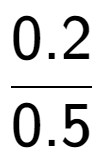 A LaTex expression showing 0.2 over 0.5