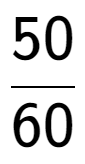 A LaTex expression showing 50 over 60