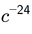 A LaTex expression showing c to the power of -24