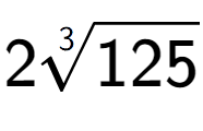 A LaTex expression showing 23-th root of 125