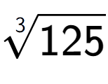 A LaTex expression showing 3-th root of 125