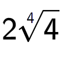 A LaTex expression showing 24-th root of 4