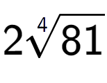 A LaTex expression showing 24-th root of 81