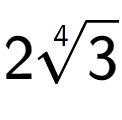 A LaTex expression showing 24-th root of 3