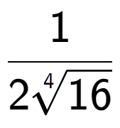 A LaTex expression showing 1 over 24-th root of 16