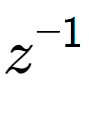 A LaTex expression showing z to the power of -1