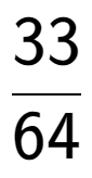 A LaTex expression showing 33 over 64