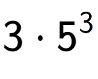 A LaTex expression showing 3 times 5 to the power of 3