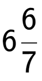 A LaTex expression showing 66 over 7