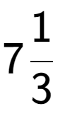 A LaTex expression showing 71 over 3