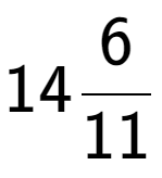 A LaTex expression showing 146 over 11