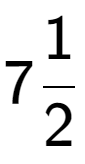 A LaTex expression showing 71 over 2