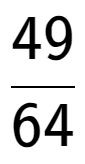 A LaTex expression showing 49 over 64