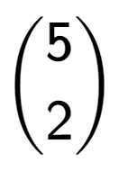 A LaTex expression showing {5\choose2}