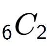 A LaTex expression showing sub 6 C sub 2