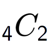 A LaTex expression showing sub 4 C sub 2