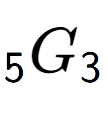 A LaTex expression showing sub 5 G sub 3