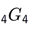 A LaTex expression showing sub 4 G sub 4