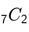 A LaTex expression showing sub 7 C sub 2