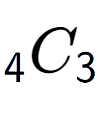 A LaTex expression showing sub 4 C sub 3