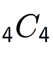 A LaTex expression showing sub 4 C sub 4