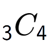 A LaTex expression showing sub 3 C sub 4