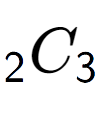 A LaTex expression showing sub 2 C sub 3