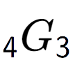 A LaTex expression showing sub 4 G sub 3