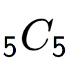 A LaTex expression showing sub 5 C sub 5