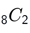 A LaTex expression showing sub 8 C sub 2