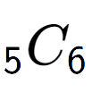 A LaTex expression showing sub 5 C sub 6