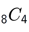 A LaTex expression showing sub 8 C sub 4